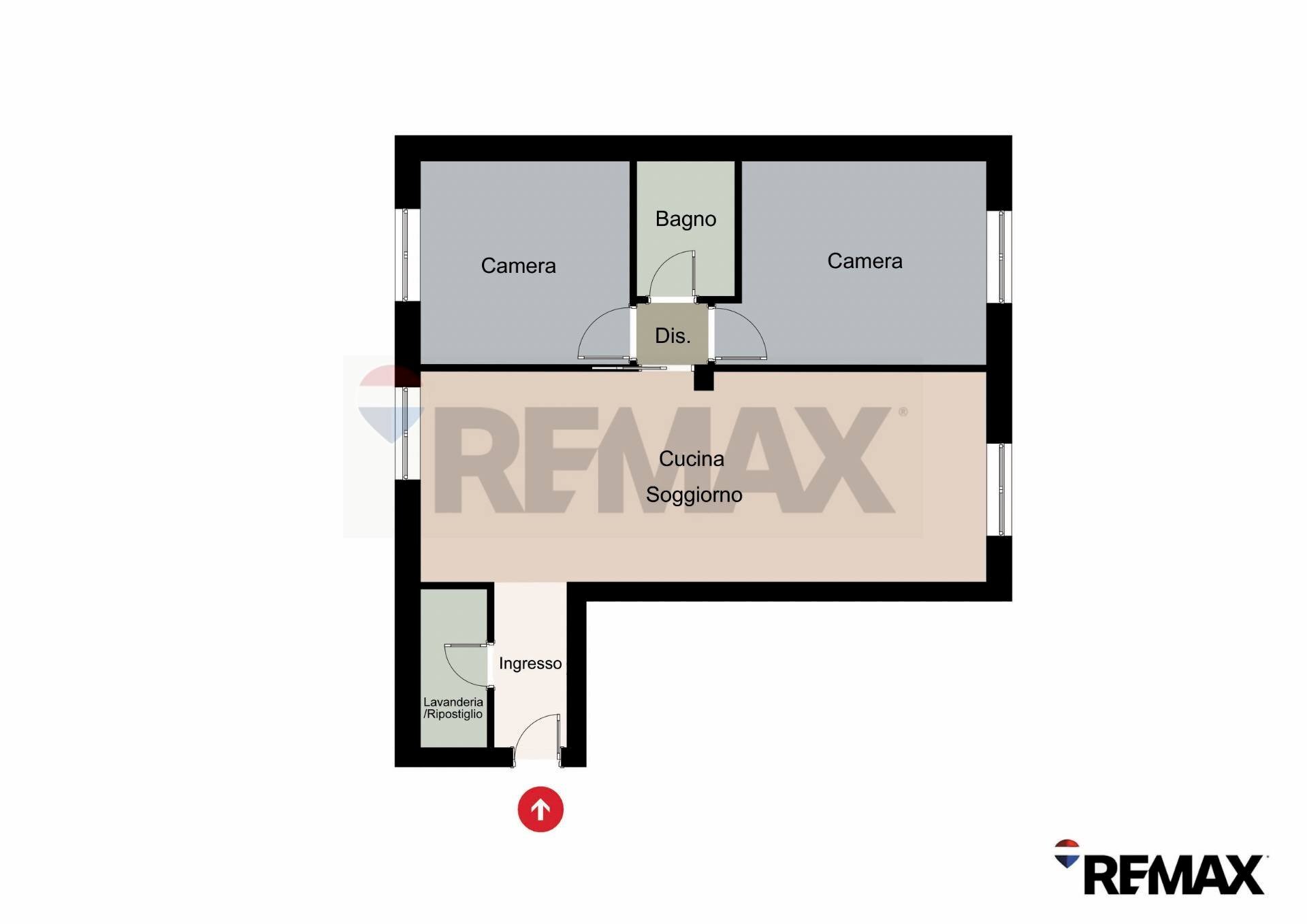 Pianta 2D - Trilocale Via Abano
 
1, Milano - planimetria 1