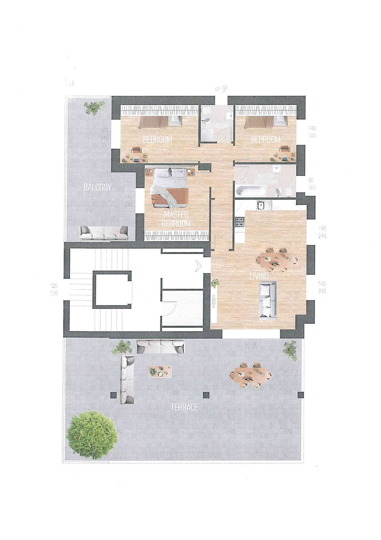 Foto 12 - Four-room apartment Via Monte Grappa, Pozzuolo Martesana - floor plans 1