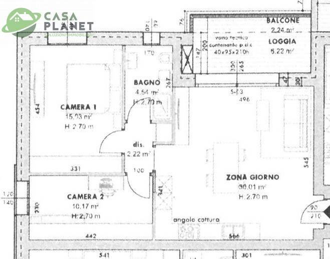 Foto 2 - Trilocale Viale della Repubblica, Marcon - planimetria 1