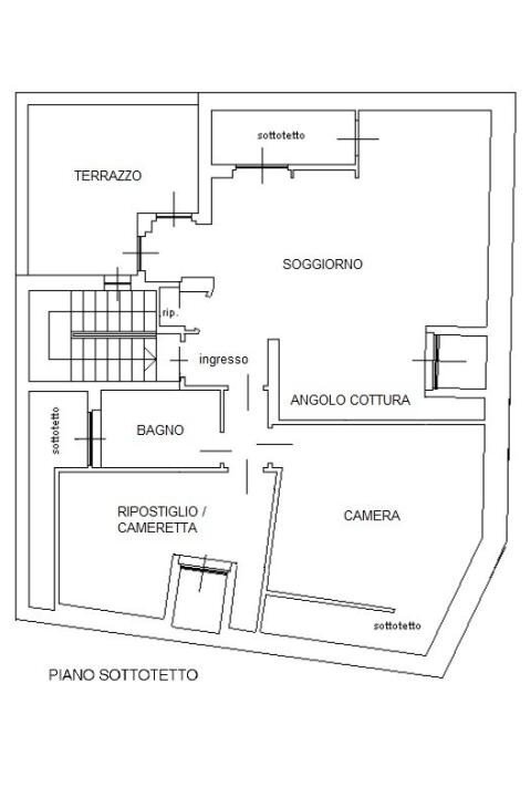 Attic via Carcano, 2, Lesa - floor plans 1