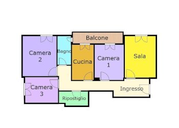 Planimetria - Quadrilocale via Fabrizio del Carretto, 6, Genova (zona Sestri Ponente) - foto 9