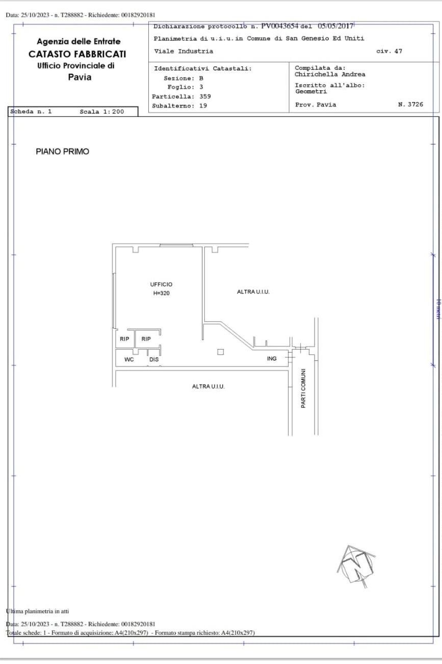 Office viale Industria, 47, San Genesio ed Uniti - floor plans 1