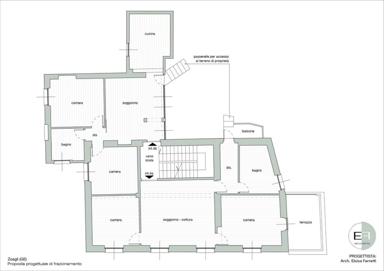 Planimetria Frazionamento - Three-room apartment via Aurelia, Zoagli - floor plans 1