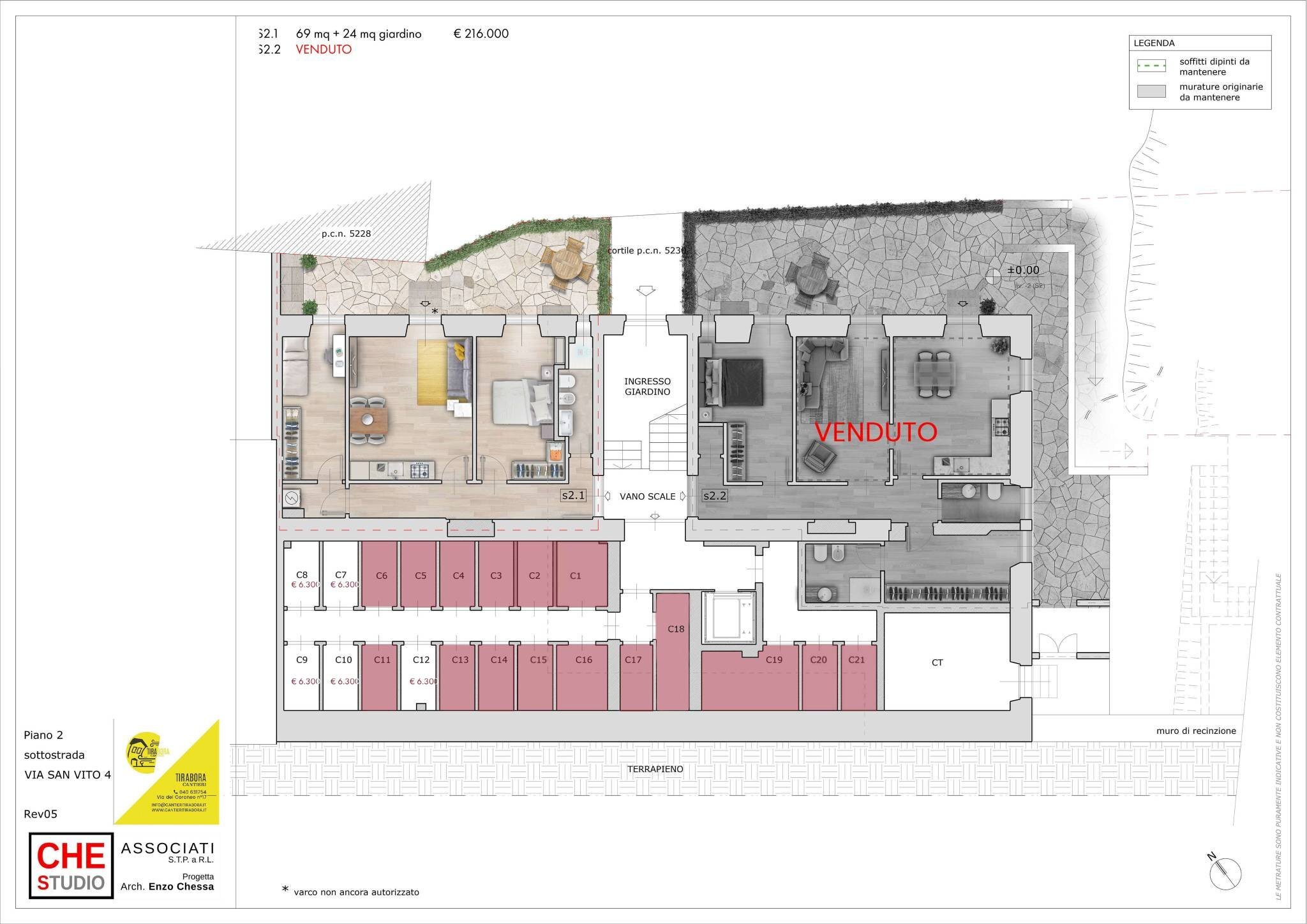 Trilocale via San Vito, 4, Trieste - planimetria 1