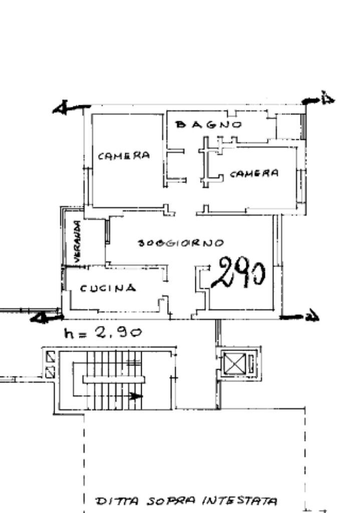 Quadrilocale Via Antoniotto Usodimare, Bologna (zona Zanardi) - planimetria 1