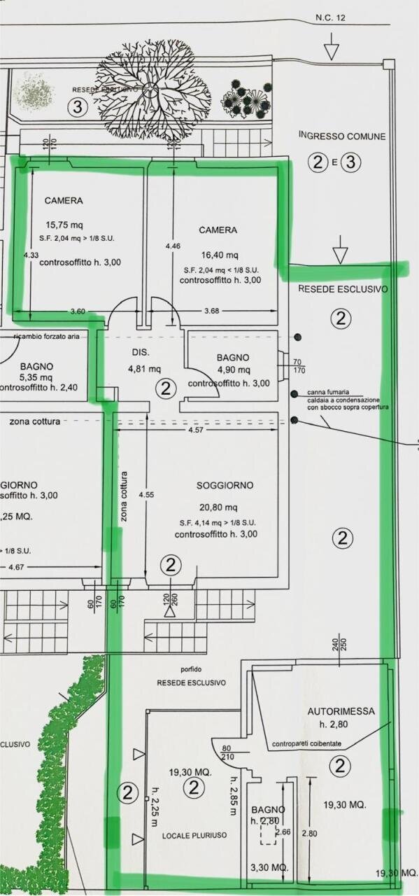 Plan app 2.jpeg - Three-room apartment Viuzzo delle Calvane, Firenze (neighborhood Santa Maria Novella) - floor plans 1