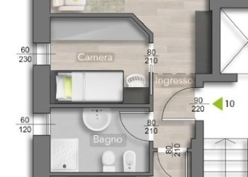 planimetria - Trilocale Via Giosuè Carducci 9, Riccione - foto 9