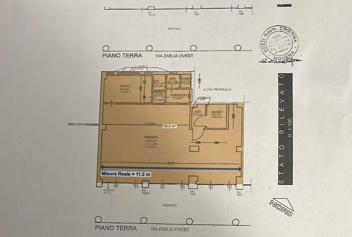 Planimetria.jpg - Restaurant Via Emilia Est 157, Castelfranco Emilia - floor plans 1