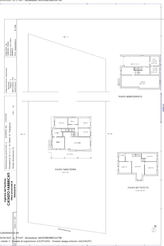 Villa Via Sp100, Volpeglino - planimetria 1