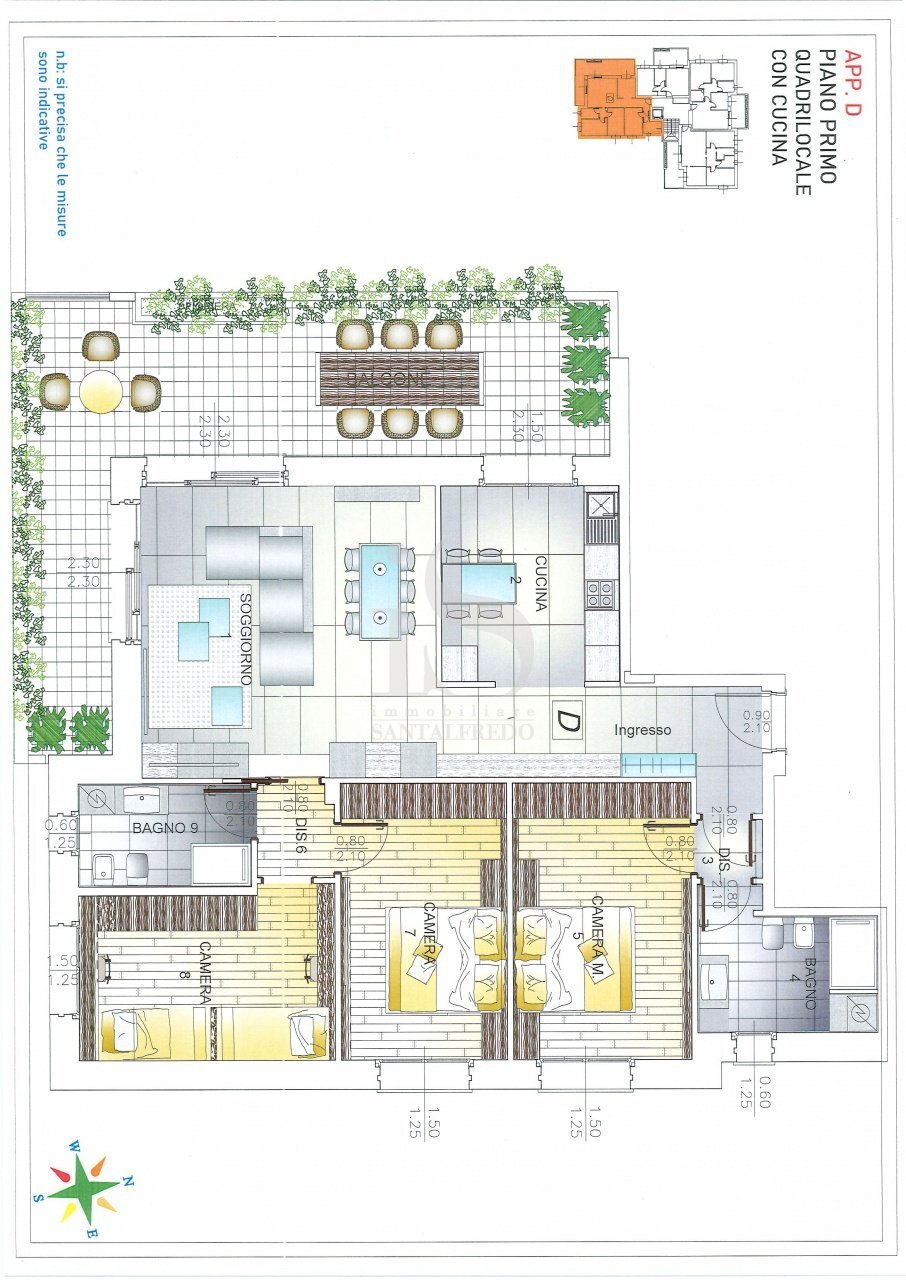 Bilocale VIA PIO X, 24, Concorezzo - planimetria 1