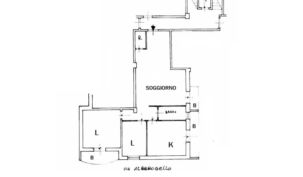 Trilocale Via Alberobello, Martina Franca - planimetria 1