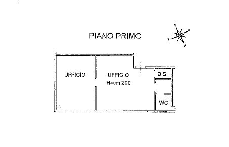 Planimetria - Shared office / study via Andrea Ercolani, 10 / b, Imola - floor plans 1