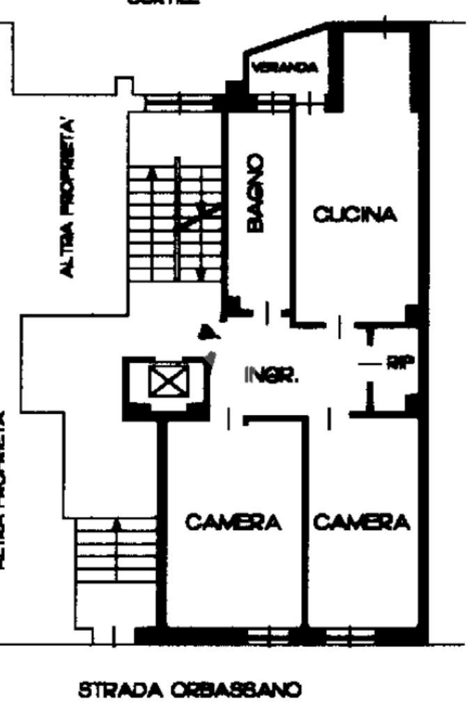 Trilocale Strada Orbassano, Beinasco - planimetria 1