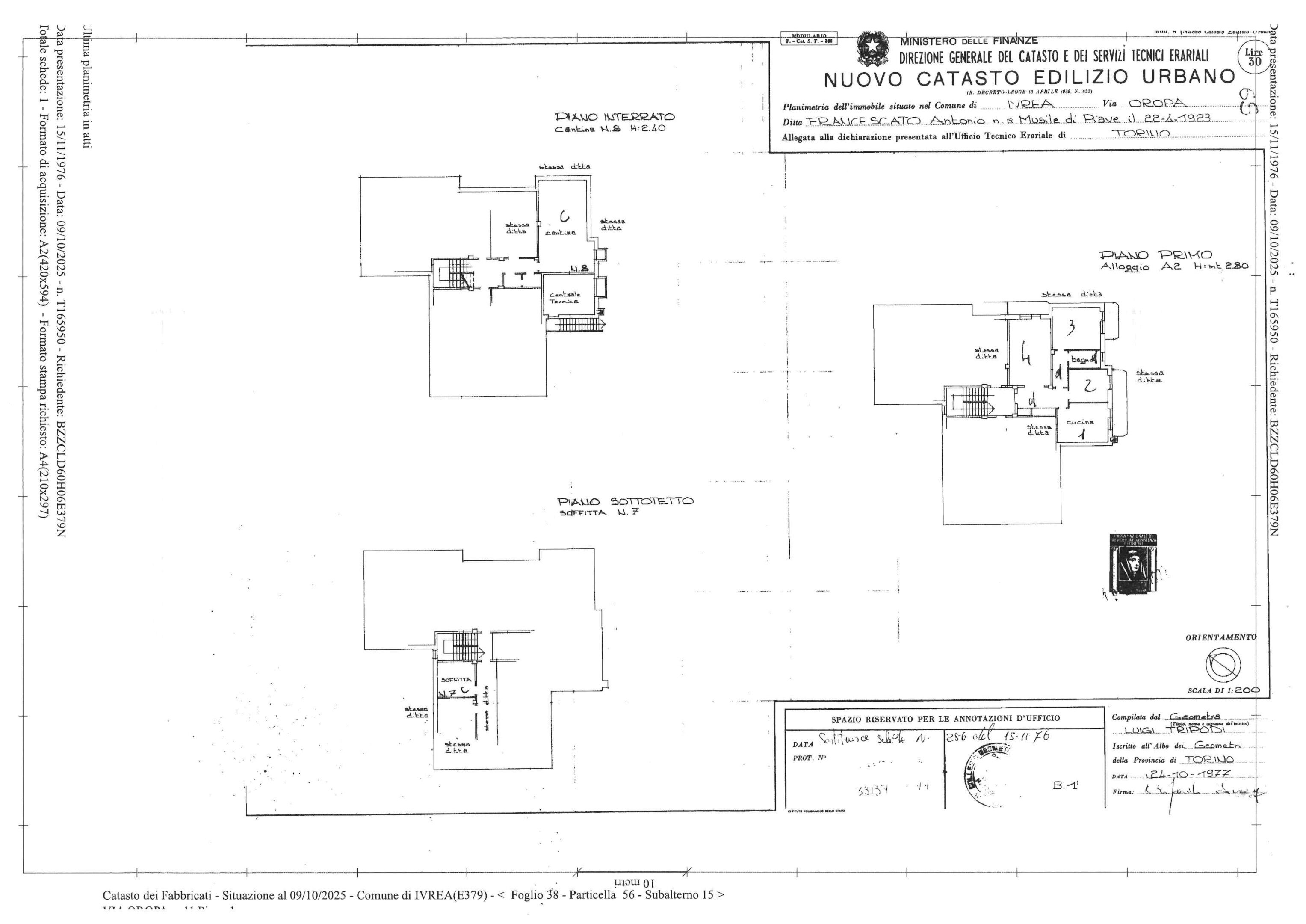 Quadrilocale Ivrea - planimetria 1