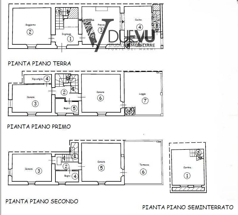 Foto 11 - Semi-detached house Via Pascoli, Seravezza - floor plans 1