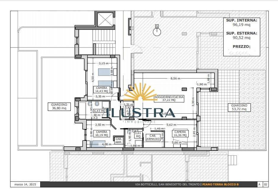 Foto 10 - Quadrilocale VIA BOTTICELLI
 
22, San Benedetto del Tronto - planimetria 1