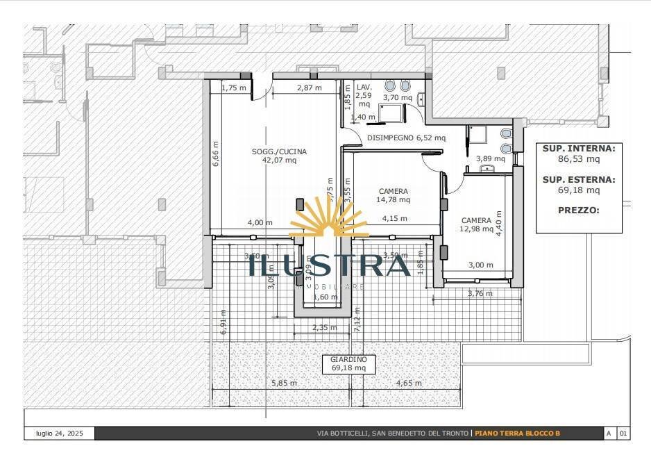 Foto 8 - Trilocale VIA BOTTICELLI
 
22, San Benedetto del Tronto - planimetria 1