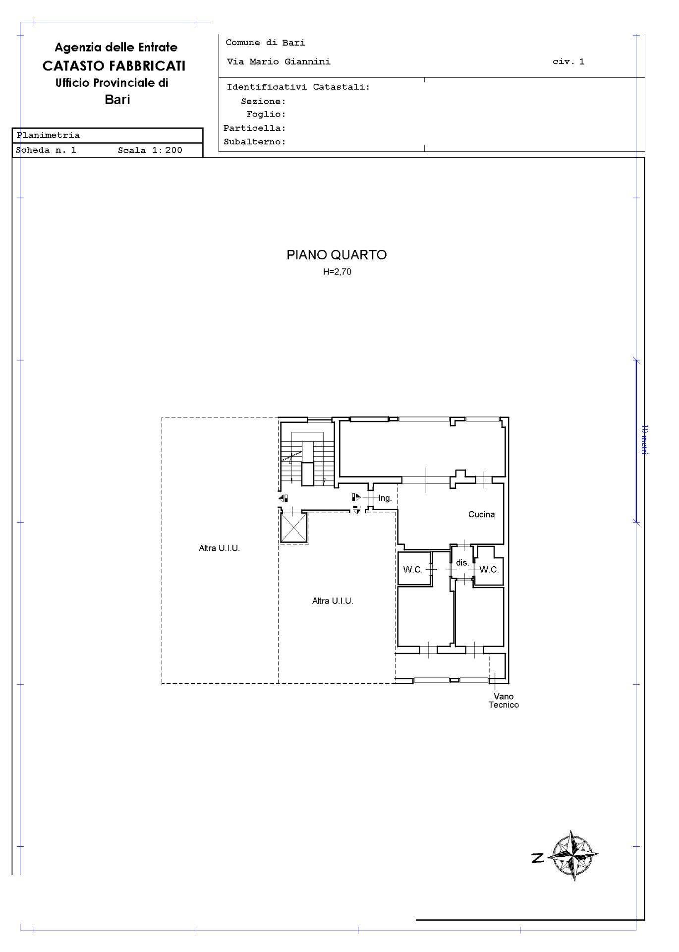 Foto 24 - Trilocale Via Mario Giannini
 
1, Bari - planimetria 1