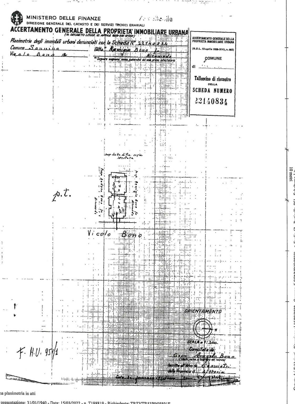 Four-room apartment vicolo Bono, Sonnino - floor plans 1