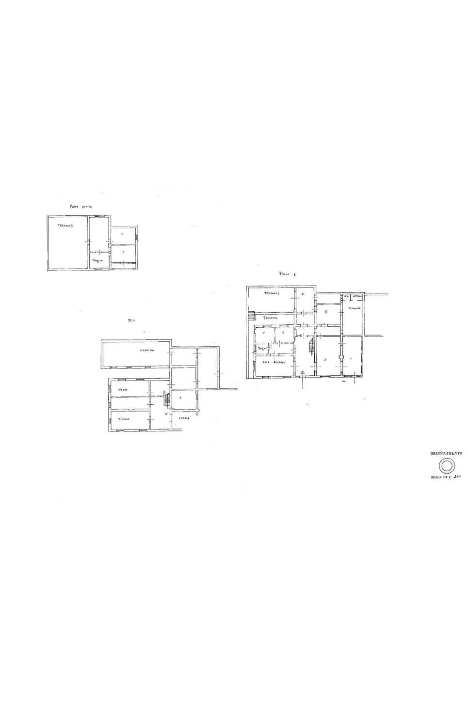 Villa via Spinabella, 21, Marino - floor plans 1