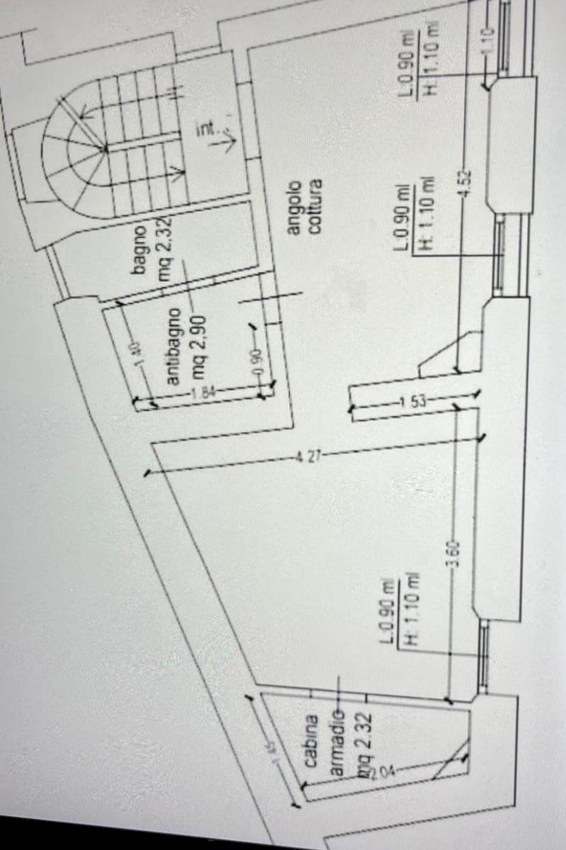 Two-room apartment piazza de' Renzi, 13, Roma (neighborhood Trastevere) - floor plans 1