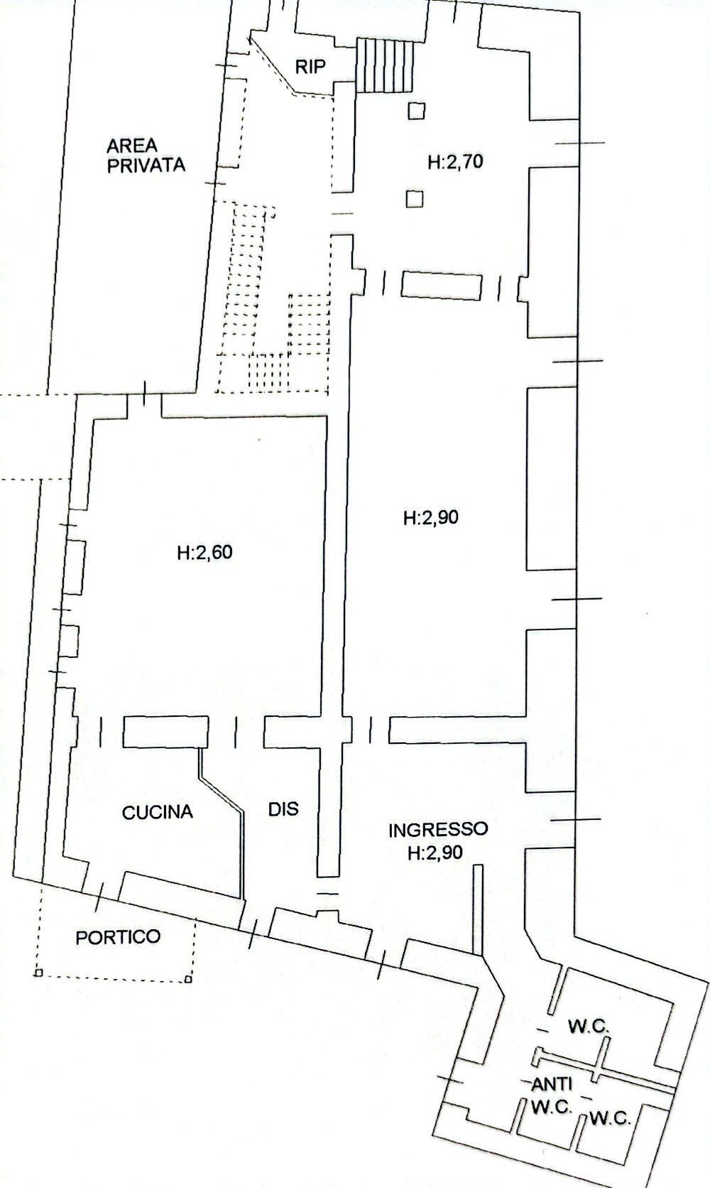 Apartment Via Vicolo Castello, 1, Envie - floor plans 1
