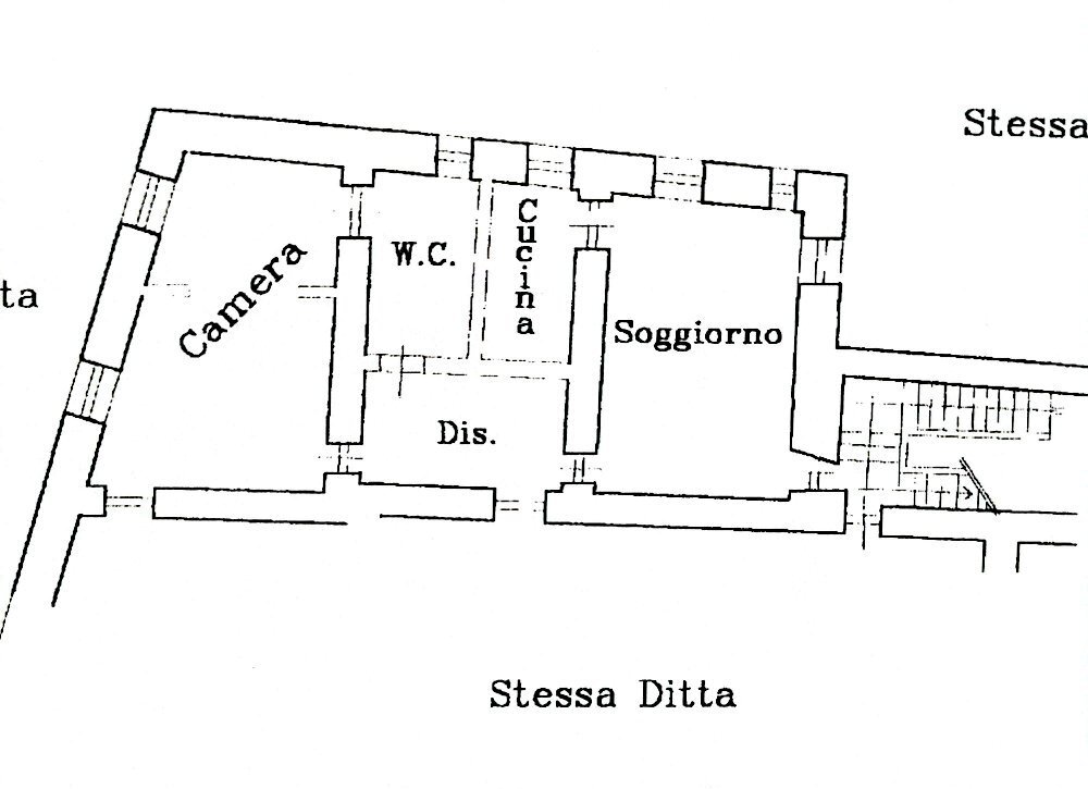 Four-room apartment Via Vicolo Castello, 1, Envie - floor plans 1