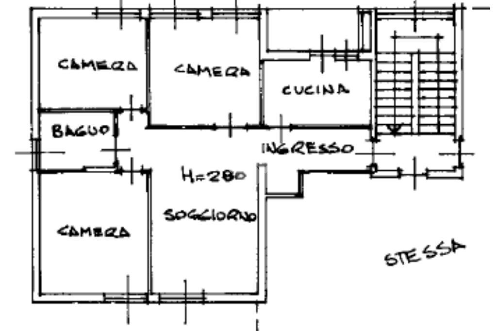 Trilocale Viale Martiri di Belfiore, Novara - planimetria 1