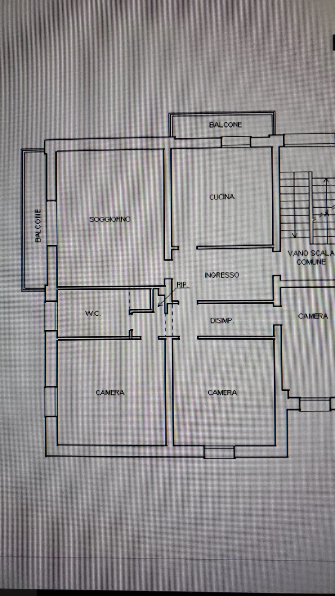 Quadrilocale Viale Emilio Po, Modena - planimetria 1