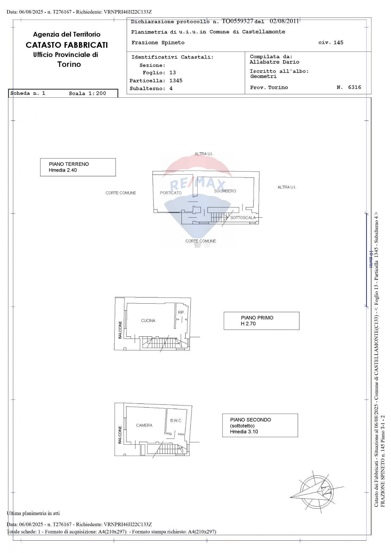 Pianta 2D - Semi-detached house frazione spineto
 
145, Castellamonte - floor plans 1