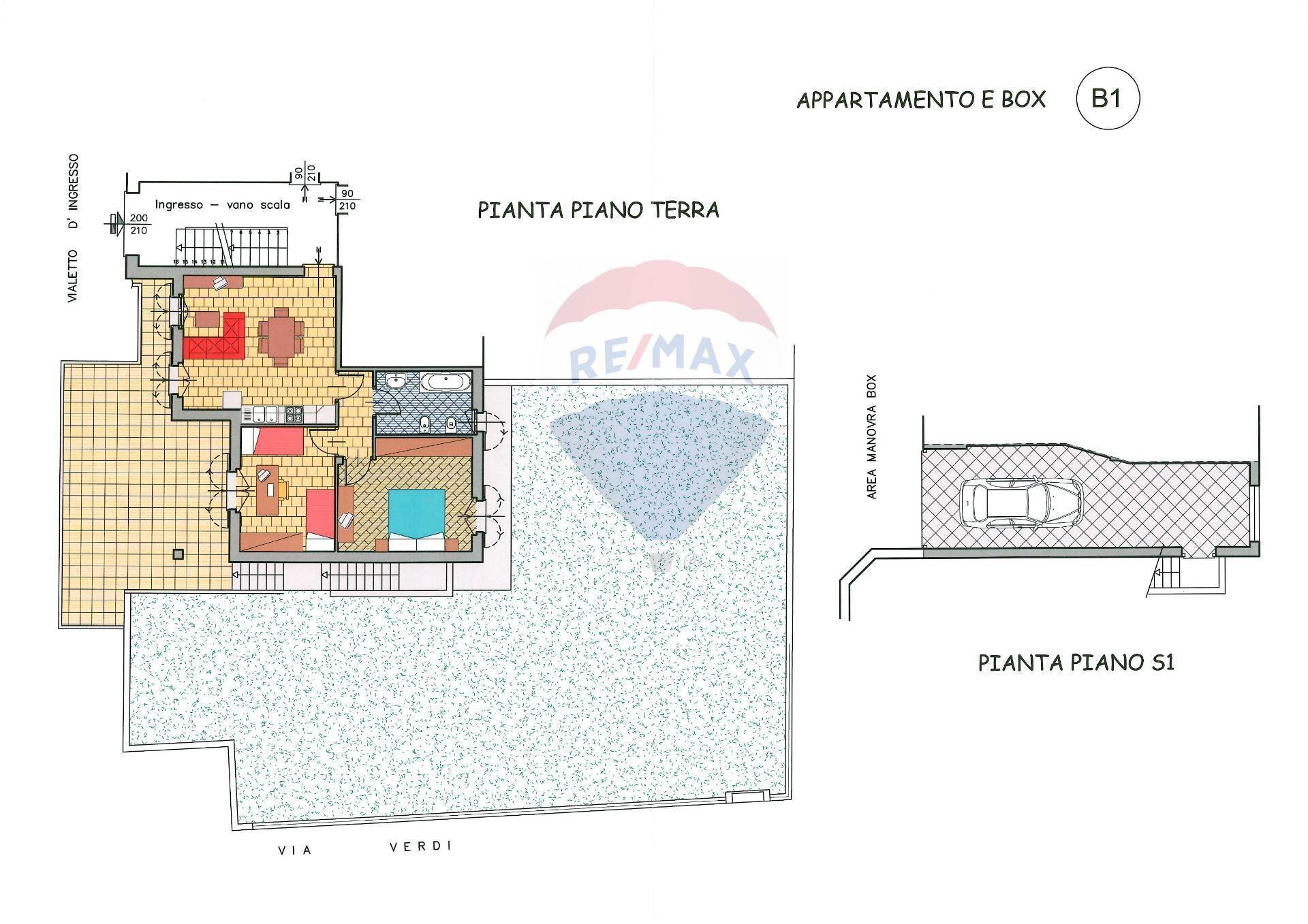 Pianta 2D - Three-room apartment Via G. Verdi
 
16, Buscate - floor plans 1