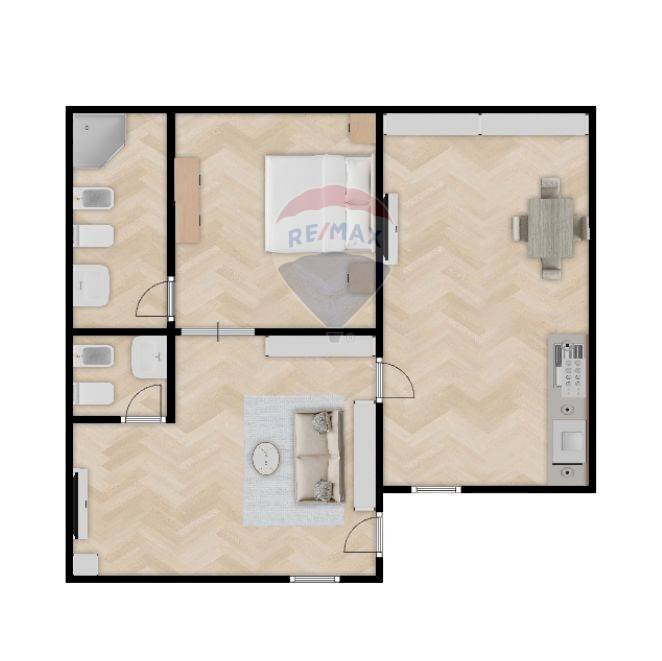 Pianta 2D - Three-room apartment PIAZZA GREGORIO PANTANELLI
 
11, Palestrina - floor plans 1
