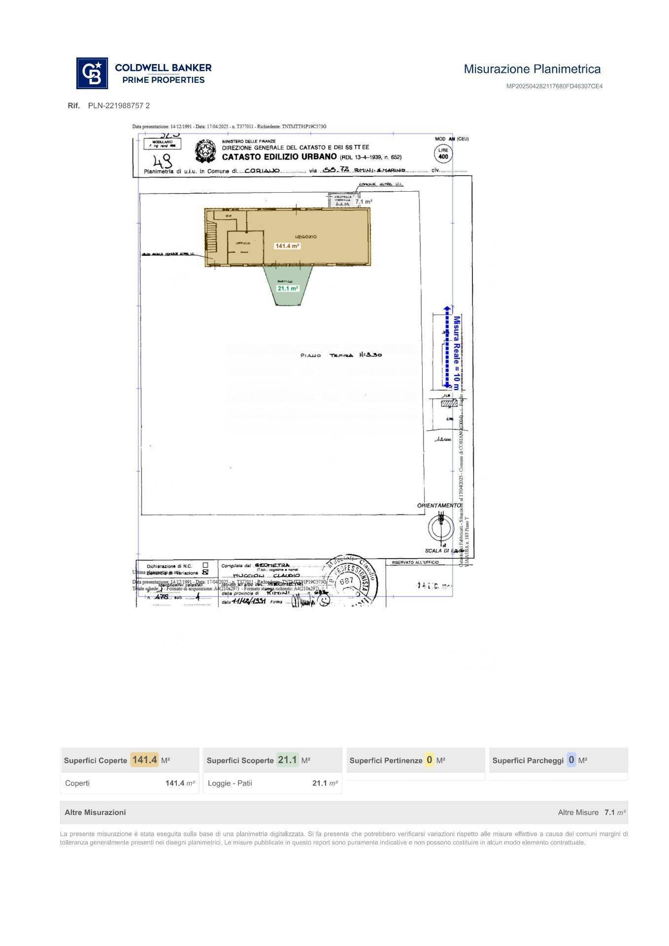 Foto 44 - Stabile - Palazzo Via Ausa
 
181/183, Coriano - planimetria 1