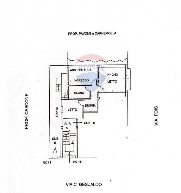 Pianta 2D - Quadrilocale VIA CLEMENTE GESUALDO
 
18, Ragusa - planimetria 1