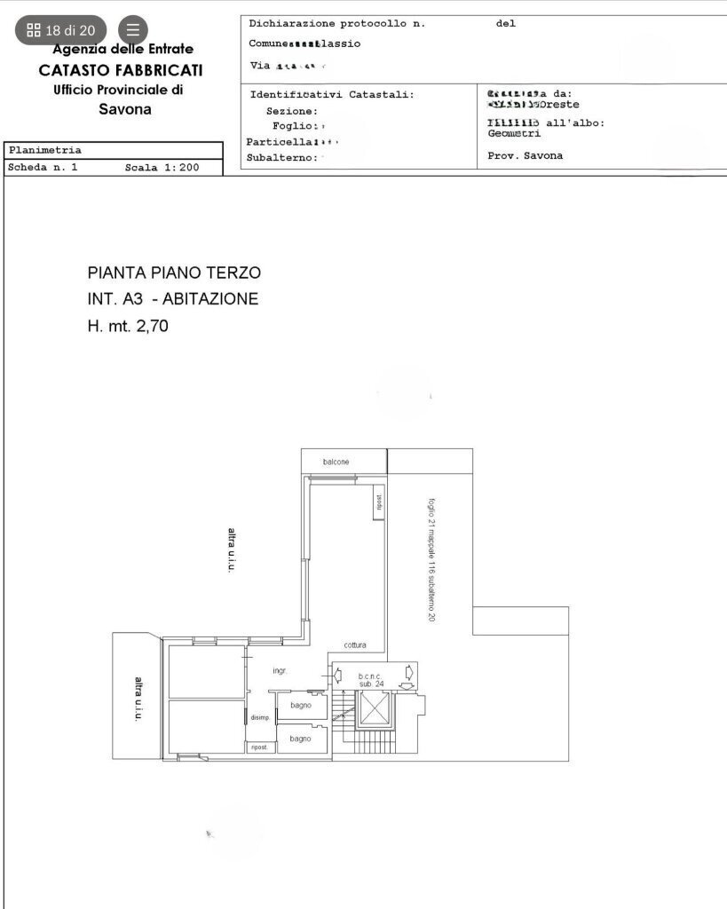 PLANIMETRIA.jpg - Quadrilocale vicino stazione, Alassio - planimetria 1