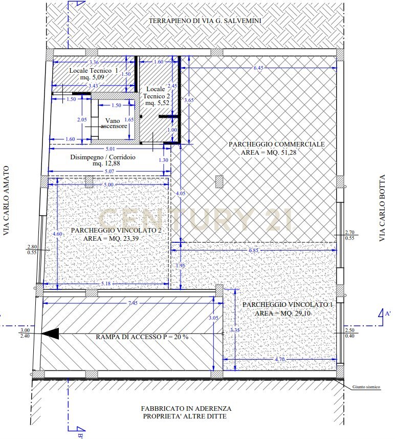 piano cantinato canicatti.png - Casa indipendente Via Gaetano Salvemini, Canicattì - planimetria 1