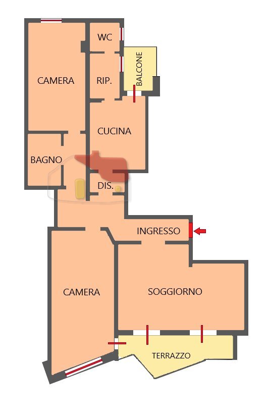 PLANIMETRIA - Four-room apartment Via Legnano 8, Sanremo - floor plans 1