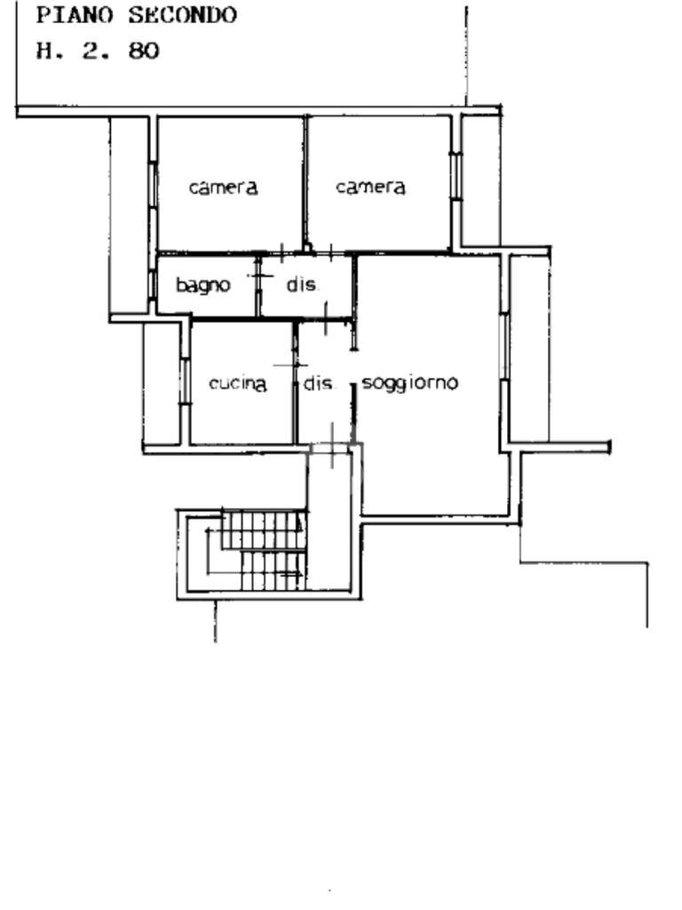 Trilocale Via San Martino, Medesano - planimetria 1