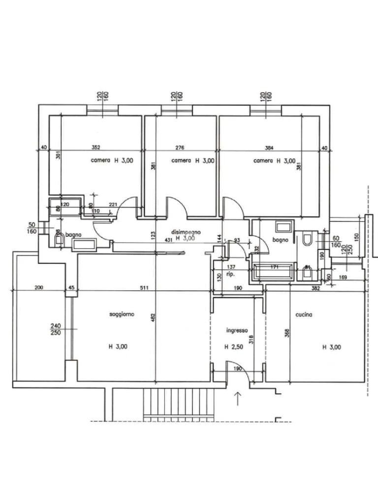 Quadrilocale via Fratelli Rosselli, Settimo Milanese - planimetria 1