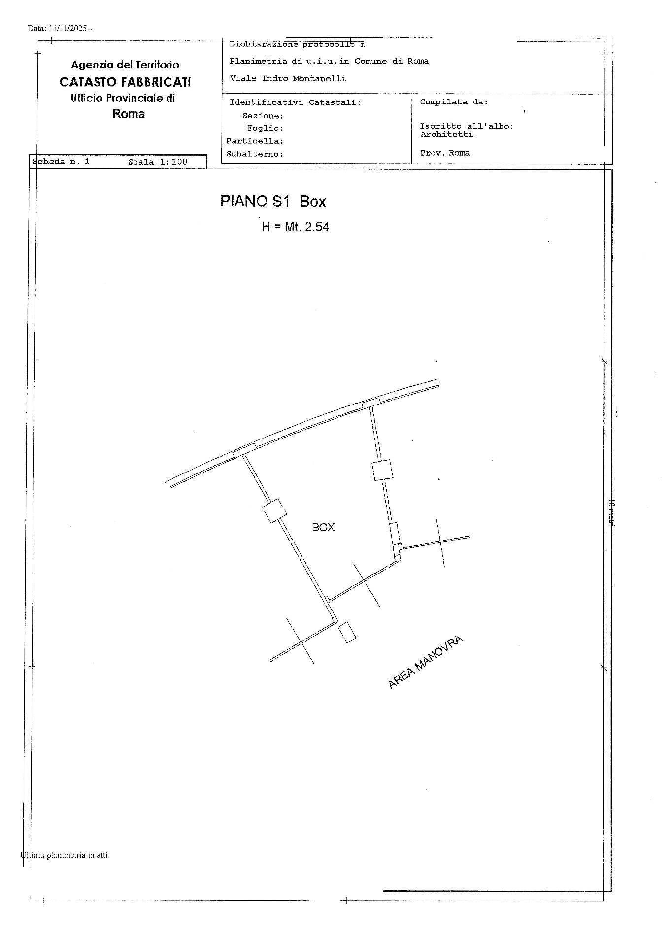 Foto 33 - Trilocale Viale Indro Montanelli
 
163, Roma - planimetria 1