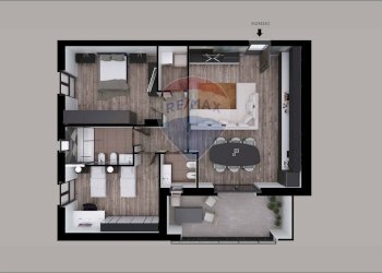 Pianta 3D - Trilocale Via Ospedale Di Venere
 
83, Bari - foto 6