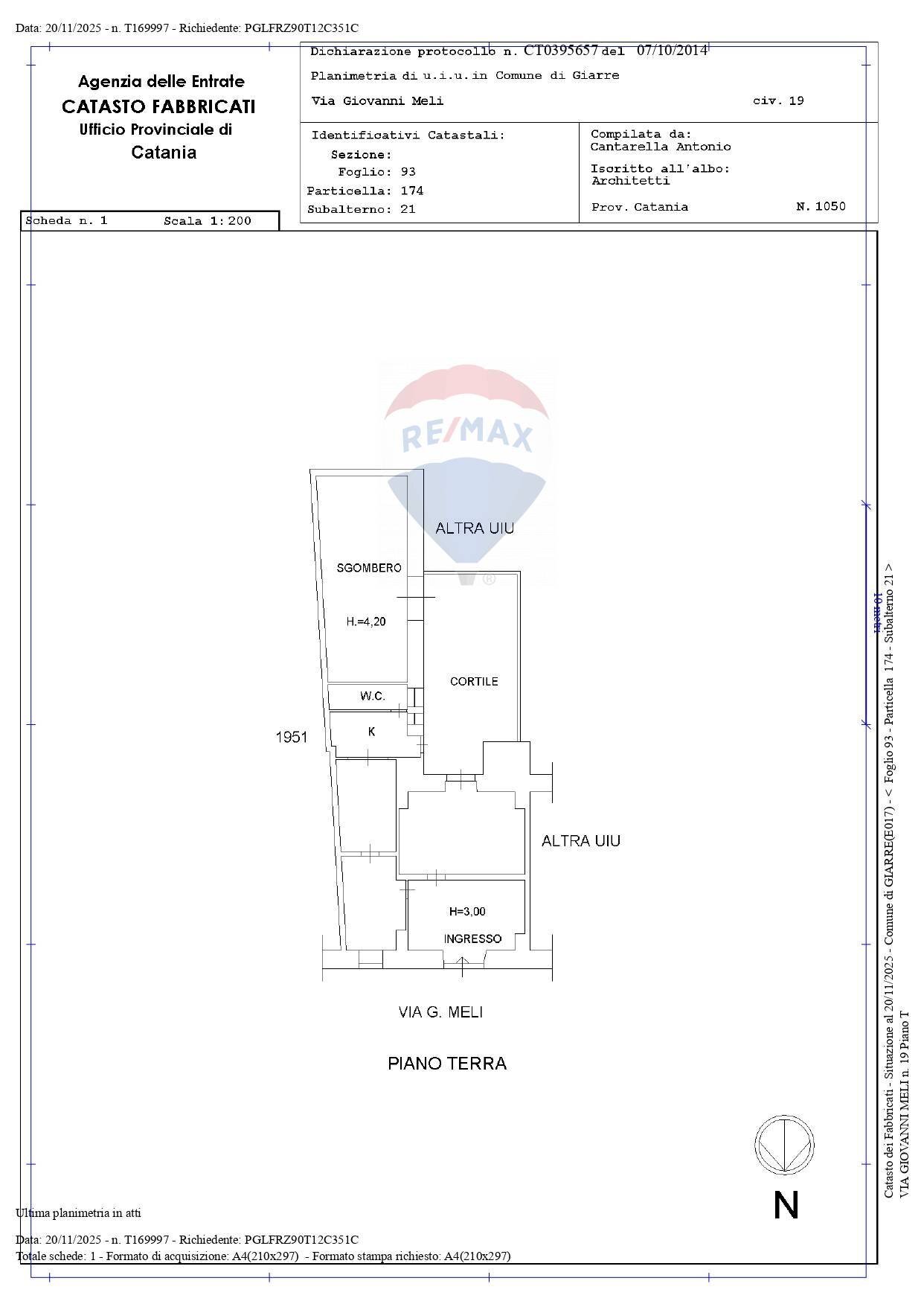 Pianta 2D - Casa indipendente Via Meli
 
15, Giarre - planimetria 1