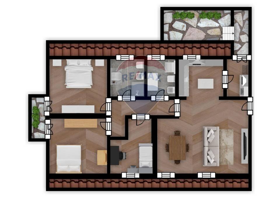 Pianta 2D - Quadrilocale via Monte Bianco
 
27, Novate Milanese - planimetria 1