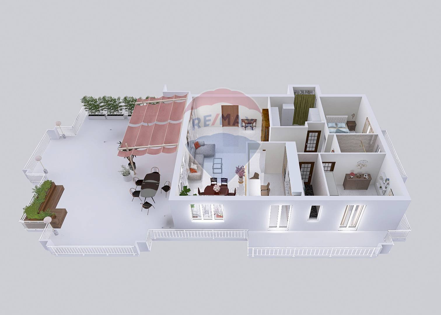 Pianta 3D - Four-room apartment via Canalone
 
6, Santa Maria a Vico - floor plans 1