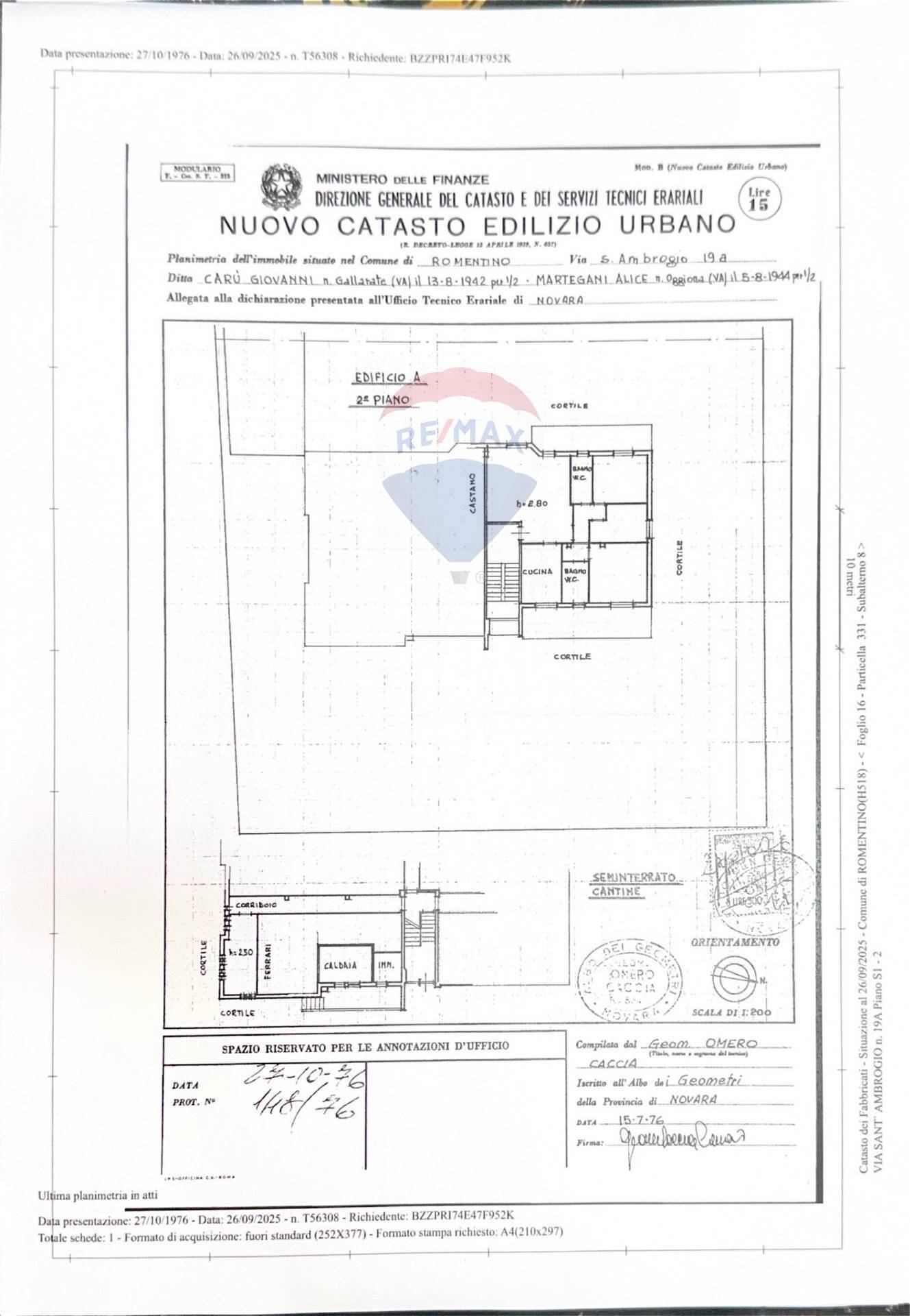 Pianta 2D - Quadrilocale VIA SANT'AMBROGIO
 
19/A, Romentino - planimetria 1