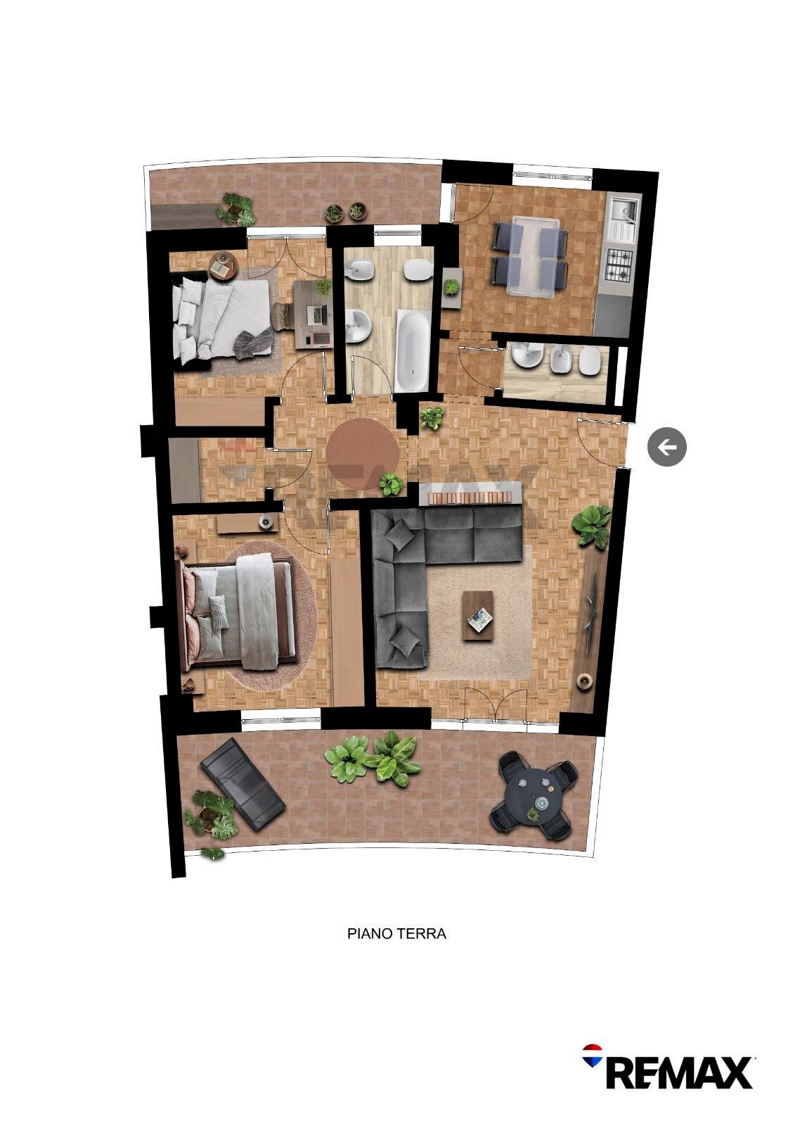 Pianta 2D - Trilocale via veneto
 
11, Peschiera Borromeo - planimetria 1