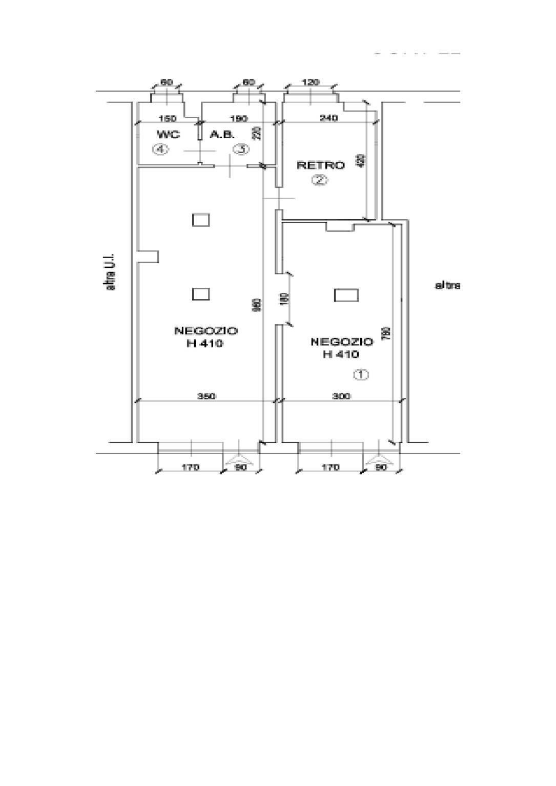 Negozio corso Giovanni Agnelli, 78, Torino (zona Santa Rita) - planimetria 1