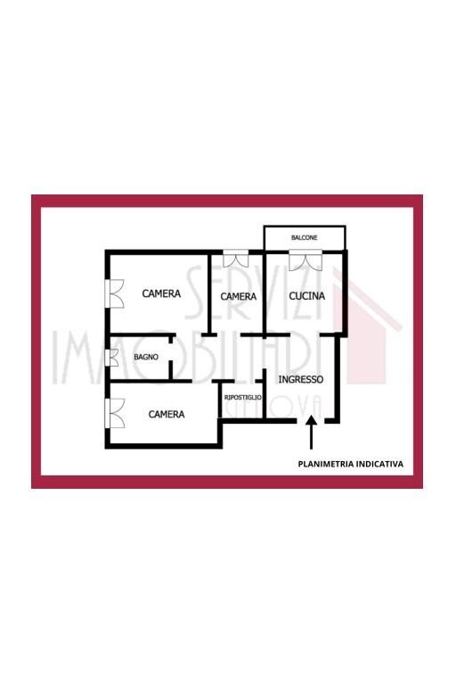 Three-room apartment via Terpi, Genova (neighborhood Molassana) - floor plans 1