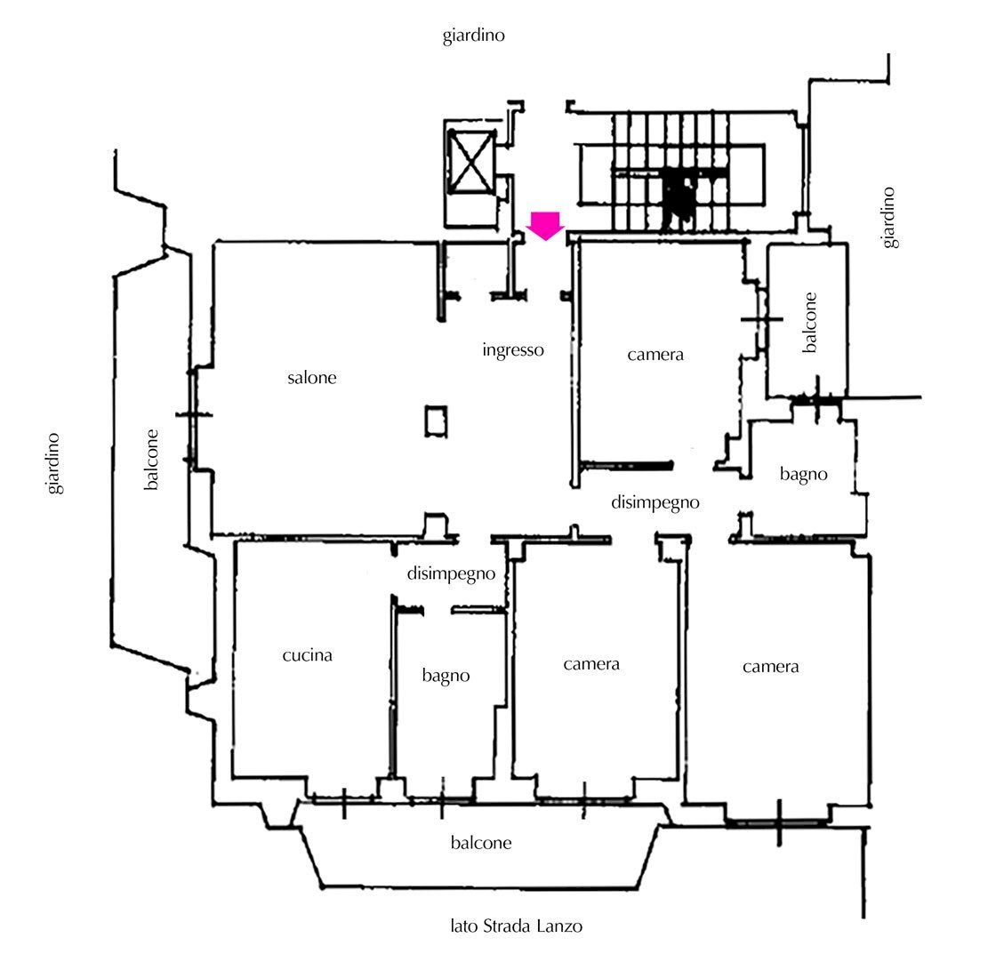 Apartment strada Lanzo, 160e, Torino - floor plans 1