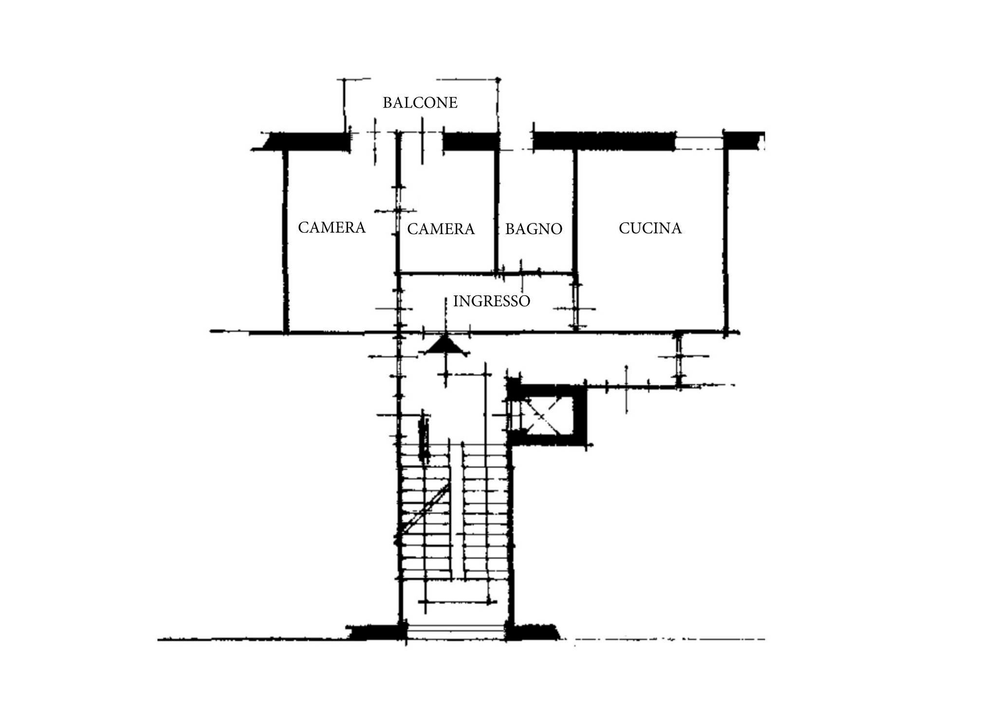 Four-room apartment via Giuseppe Malagoli, Bologna (neighborhood Corticella) - floor plans 1